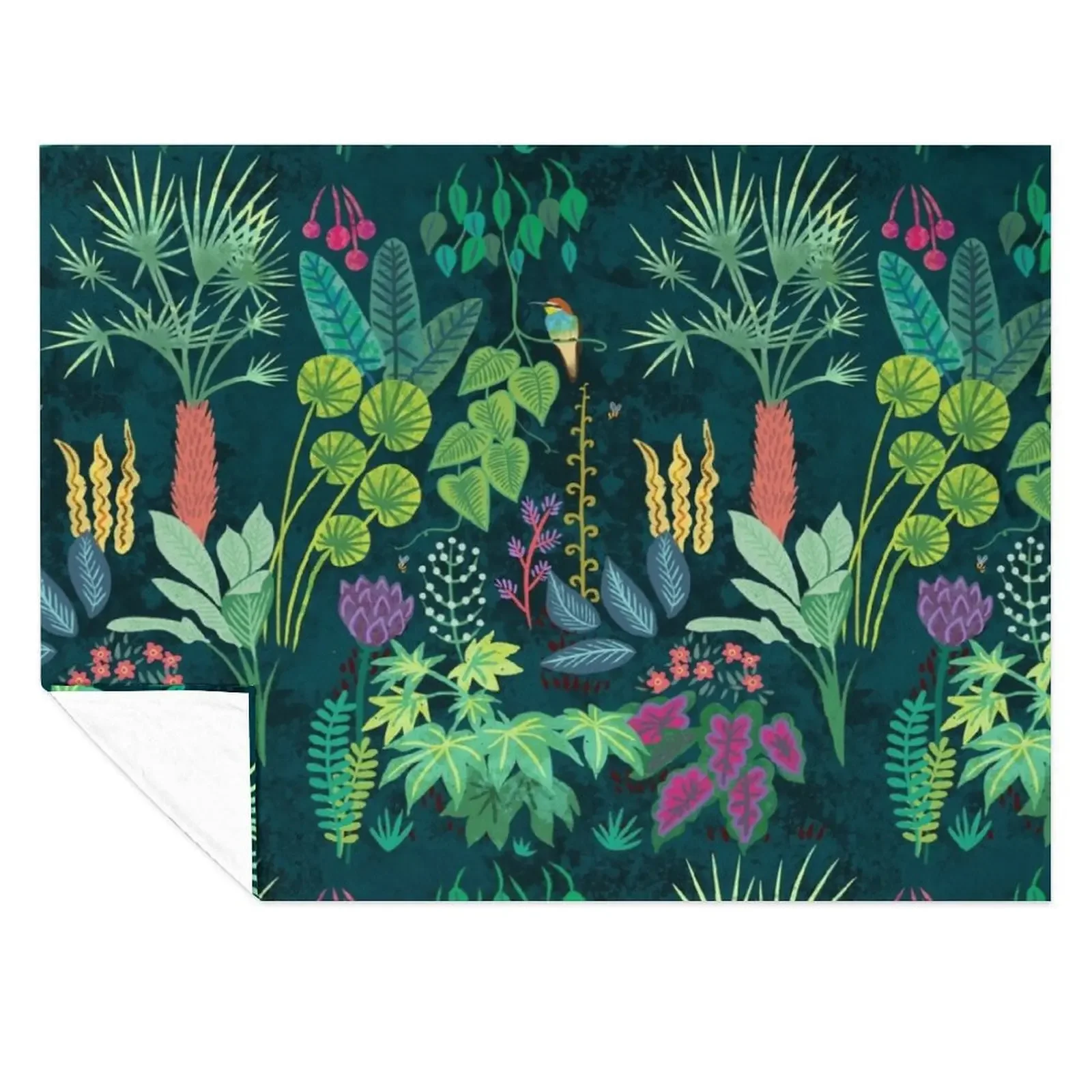 

Tropical jungle garden, escape into nature! Throw Blanket Custom Comforter Sofa Throw Plaid Blankets