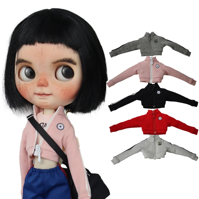 For Blythe Doll Clothes School Jacket Coat for Ob24 Ob22 Azone Doll Outfit Casual Pants