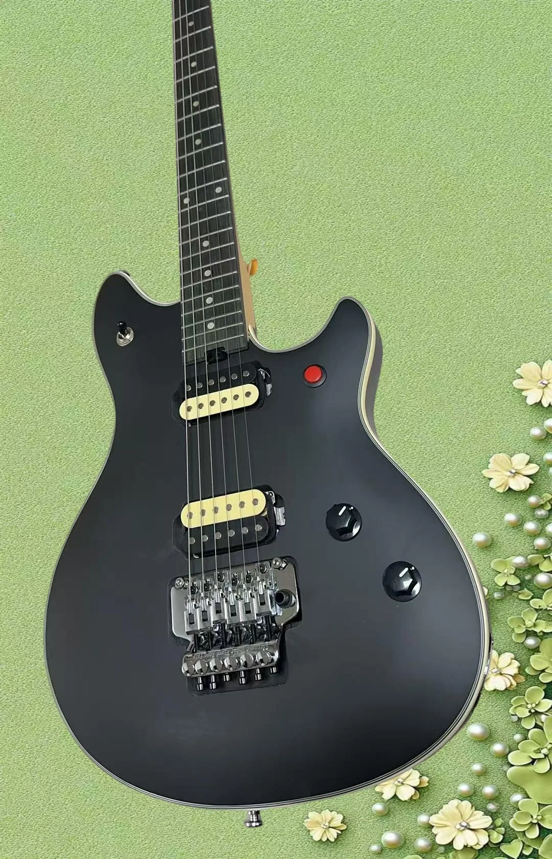 Guitare 2026 Special Stealth Matte Black avec pont tremolo Floyd Rose et bouton rouge