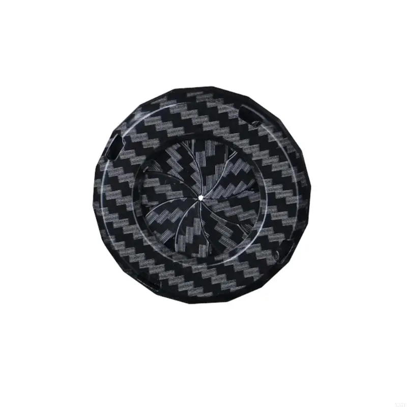 Car Push Start Button Cover, Carbon Fiber ABS Trim Accent with Clip-On Install for Interior Accent and Button X37F