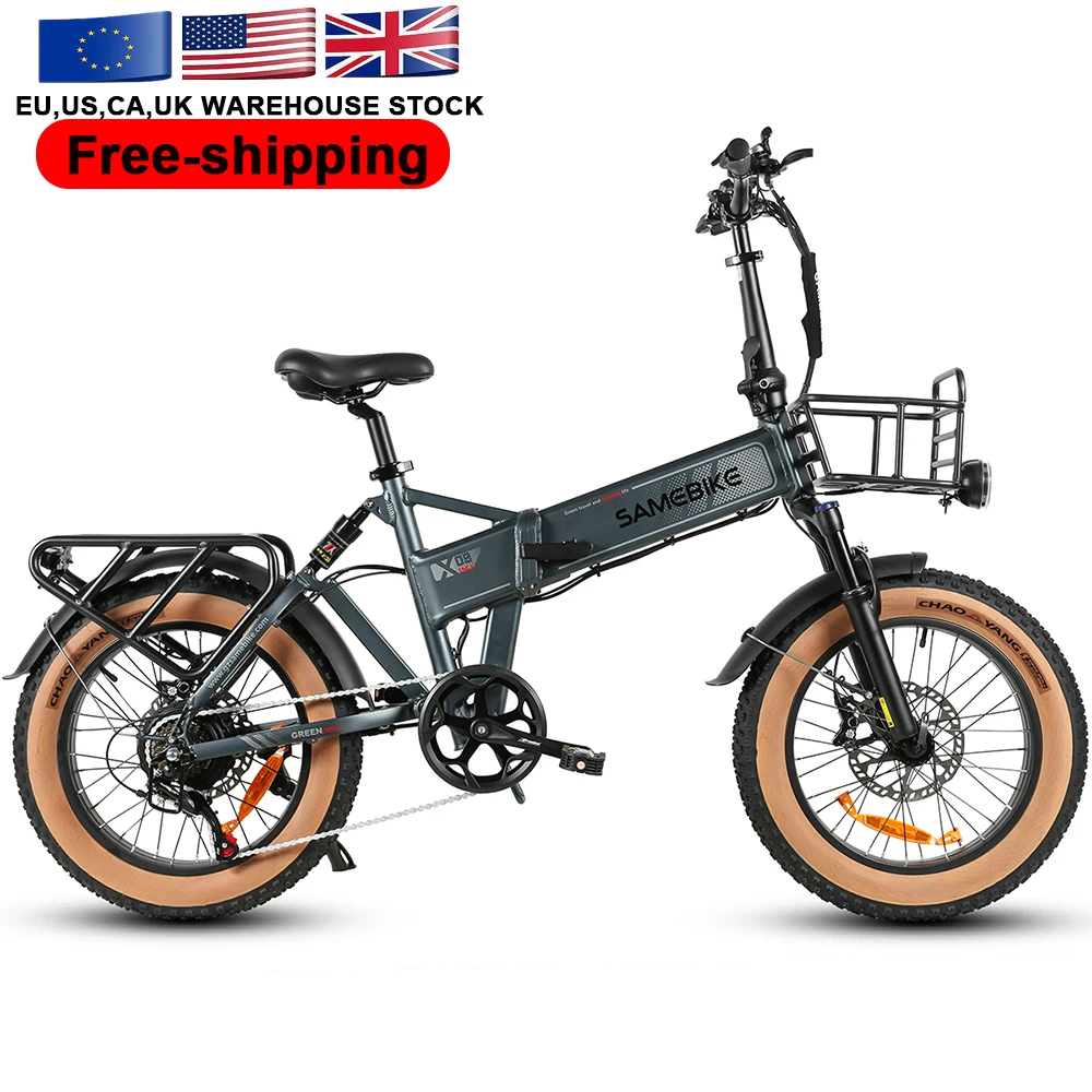 

USA New Arrival 20inch Fat Tire Ebike 1000W High Power Motor 7 Speed 15AH Fat Electric Bicycle with Rear Rack