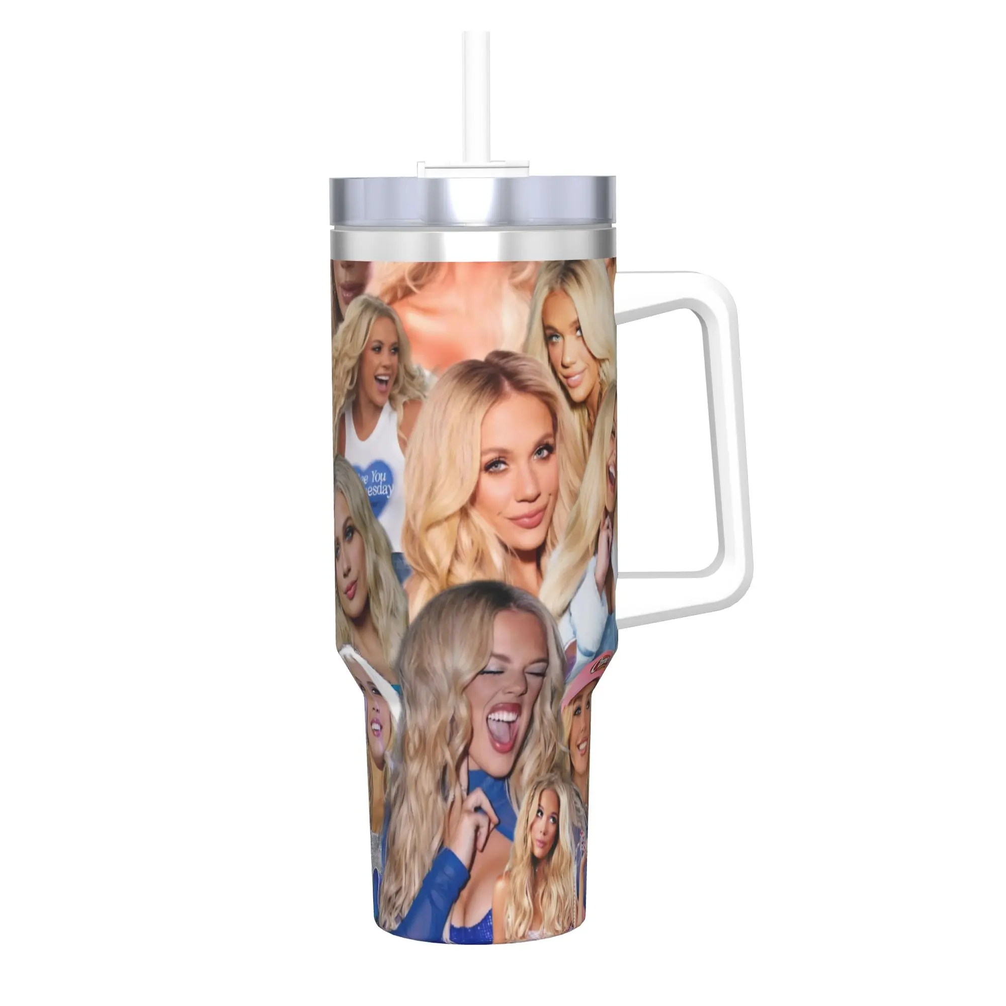Megan Moroney Singer  Tumbler With Straw  Stainless Steel Mug Double Wall Vacuum Insulated for Cold Or Hot 40oz