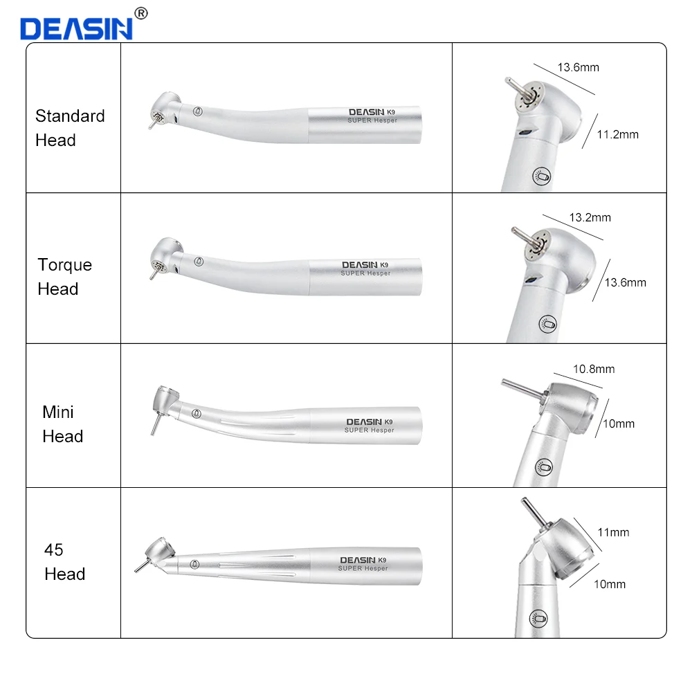 KV/K9 Kit Turbina Dentale Manipolo Ha Condotto La Luce Turbina Cuscinetto Manipolo Dentale Attacco Rapido Con Cartuccia del Rotore Strumento di Odontoiatria