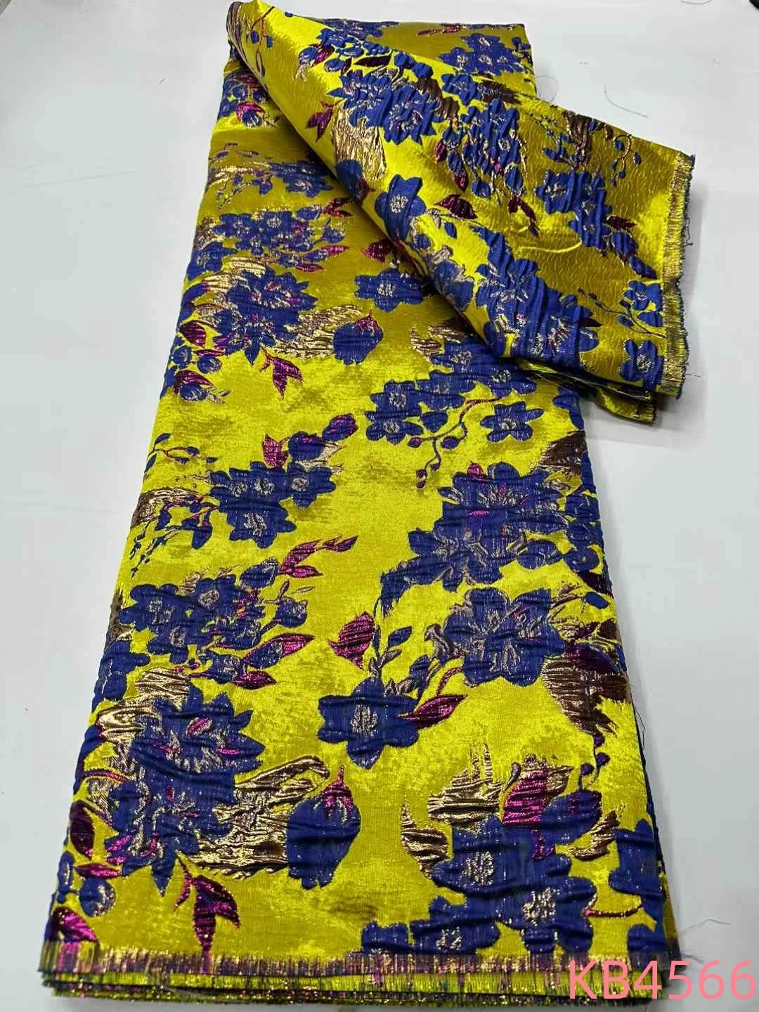 

2025 High Quality Gilding Brocade Lace African Lace Fabric Damask Cloth Brocard Brocade Fabrics For Wedding Party Dress KB4566