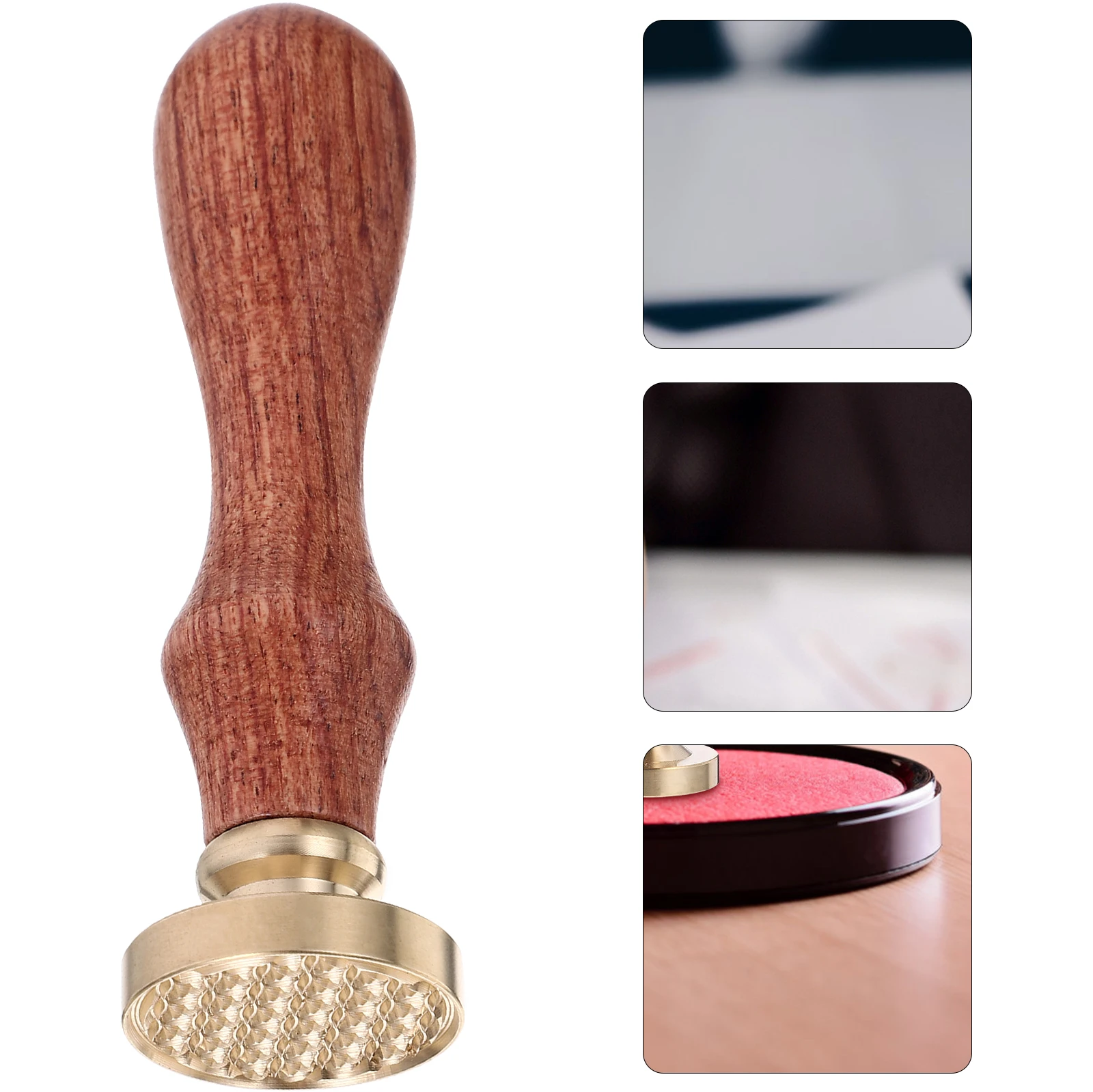 

1Pcs Eye Shadow Stamper Copper Head Detachable Handle Wooden Handle Pressing Tool Clear Pattern Seal Makeup Accessory