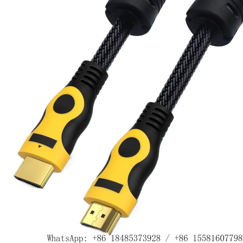 20 Meter HDMI 1.4 HD Cable Braided HDMI Wire with Ferrite Cores Support 3D for Laptop Connect To Television