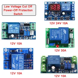 DC 12V/24V 10A/30A Battery Undervoltage Low Voltage Cut off Disconnect Auto Recovery Switch Power Off Protecter  Charge Control