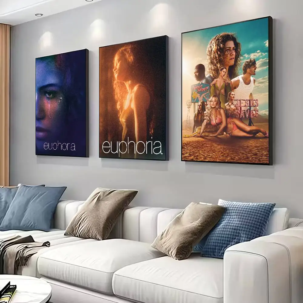 Pôster E-Euphoria Temporada 3 para sala de estar, quarto, escritório ou bar, sem moldura, uso interno, arte de parede para quarto.