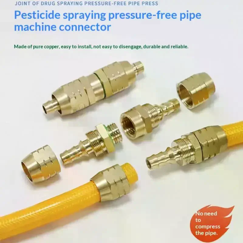 High Pressure Water Pipe Joint Copper Repair Extension Fitting Agricultural Spray Pipe Quick Connect Pressure Hose Adapter