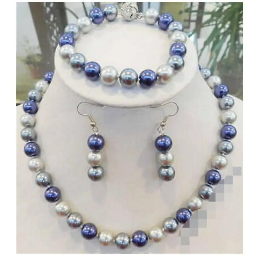 

new hot 8mm Multicolor South Sea Shell Pearl Necklace Bracelets Earrings