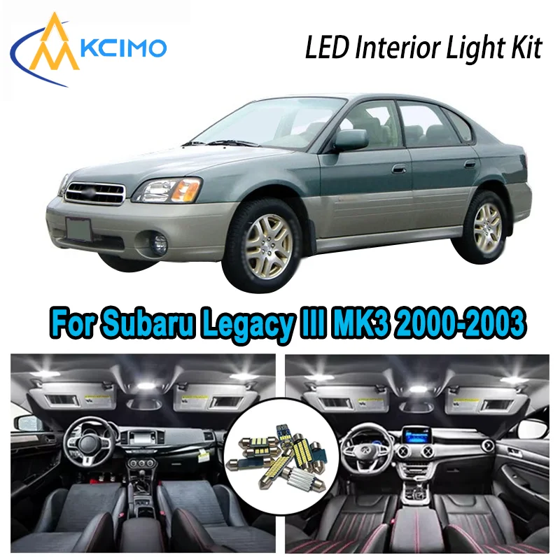 

For Subaru Legacy III MK3 2000-2003 2001 2002 Premium Bright LED Interior Dome Map Trunk Light Kit Car Led Lamps Canbus No Error
