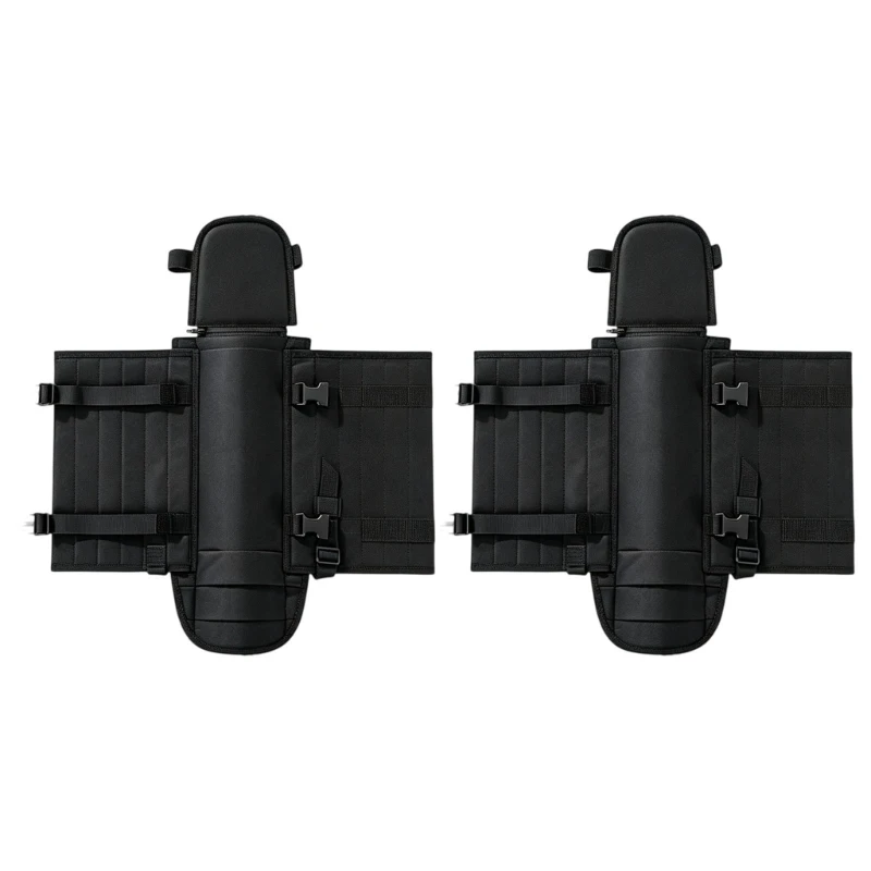 Lower-Leg Gaiters with Detachable Knee Covers, Segmented Fabric Construction and Adjustable Quick-Release Fasteners for D2RC