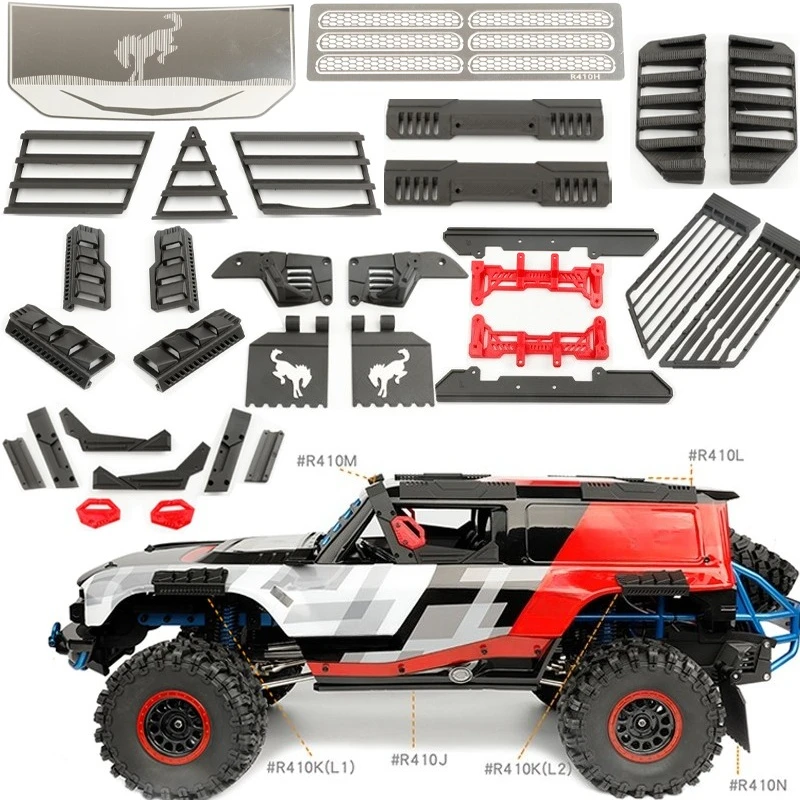 Plastic Simulated Car Shell Protective Armor Grille for 1/8 RC Crawler Car MJX H8P Accessories