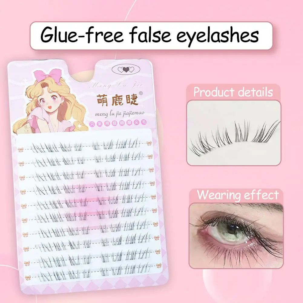10 Rows Individual Lashes Clusters Segmented Natural Lash Extension Fox-style Flying False Eyelashes Makeup Tool