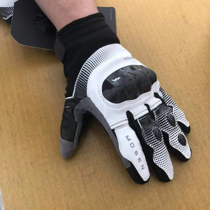 

Outdoor motorcycle rider gloves, motorcycle carbon fiber off-road riding racing gloves, anti-drop hand protective leather gloves