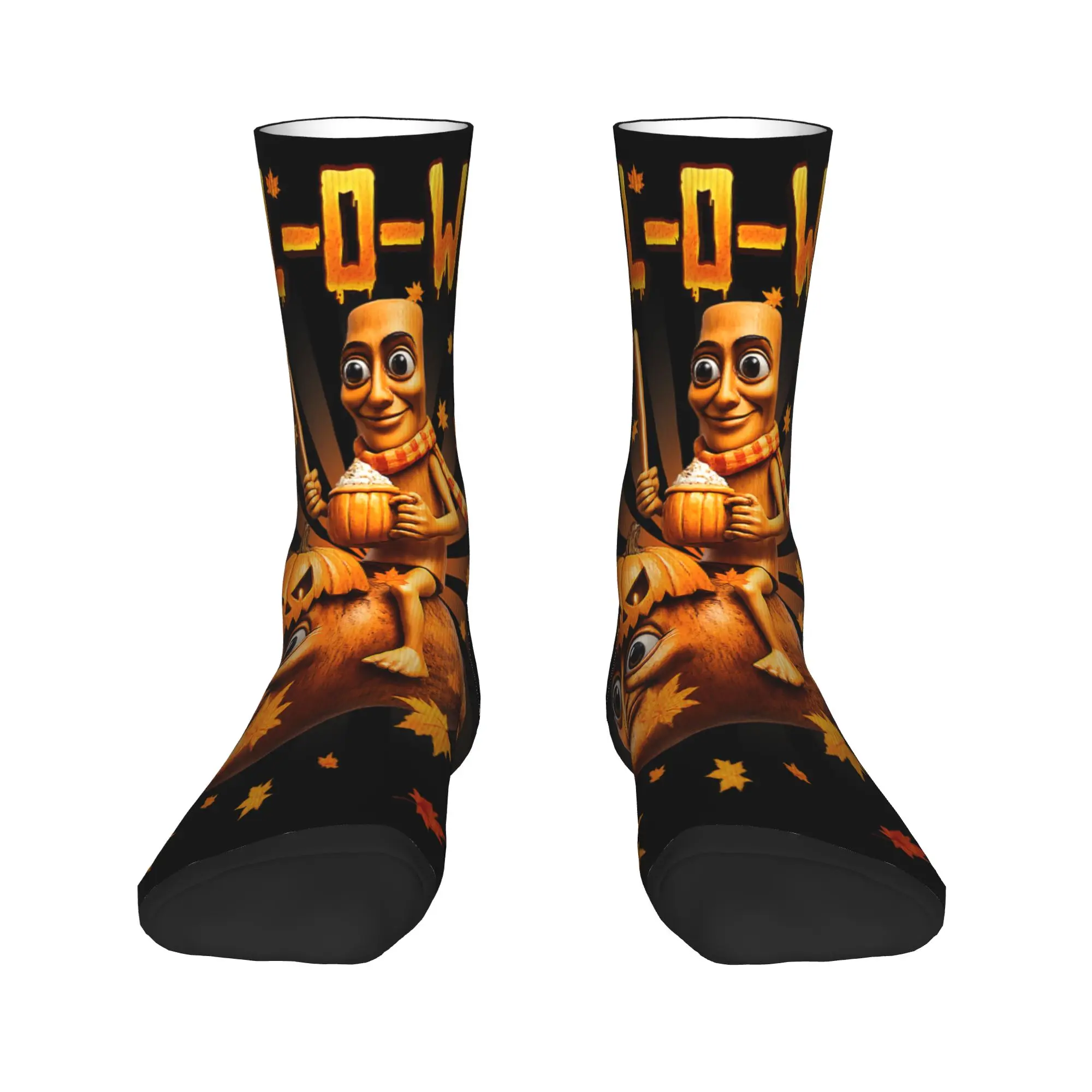 Funny Tung Tung Sahur Fall O Ween Halloween Brainrot Meme Stockings Men Socks Soft Funny Socks Autumn Outdoor Anti Design Socks