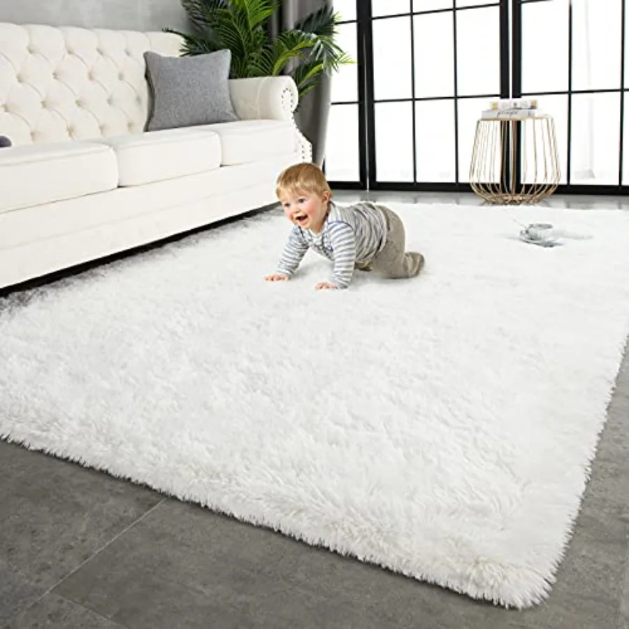 

Super Soft Shaggy Rugs Fluffy Carpets 6x9 Feet Indoor Modern Plush Area Rugs for Living Room Bedroom Room Nursery Home Decor Up