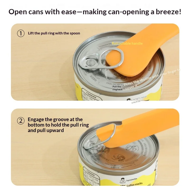 Cat food can opener, fresh-keeping, dust-proof, and sealed lid, silicone scoop, three-in-one, specialized pet food can sealing
