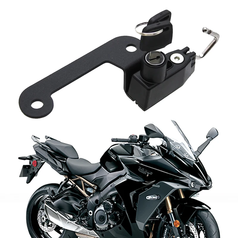

Motorcycle Accessories Aluminum Mount Hook Keys Locking GSXS 1000GT Helmet Lock Fit For SUZUKI GSX-S1000GT GSXS 1000GT 2021-2022