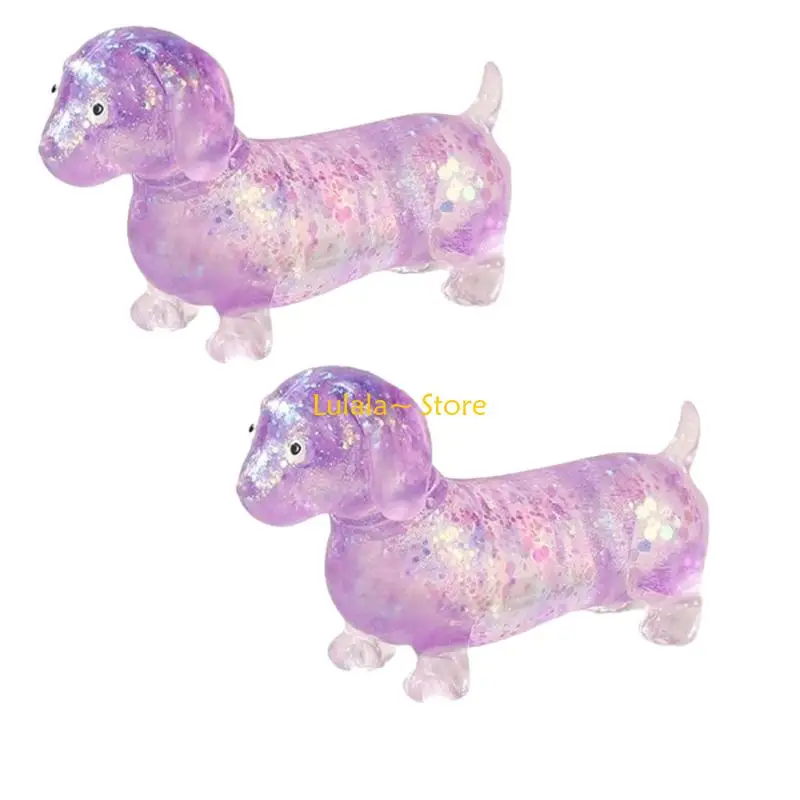 Y4QA Glittering Moldable Squeeze Toy For Adults Children 120g Portable TPR Slow Spring Back Design