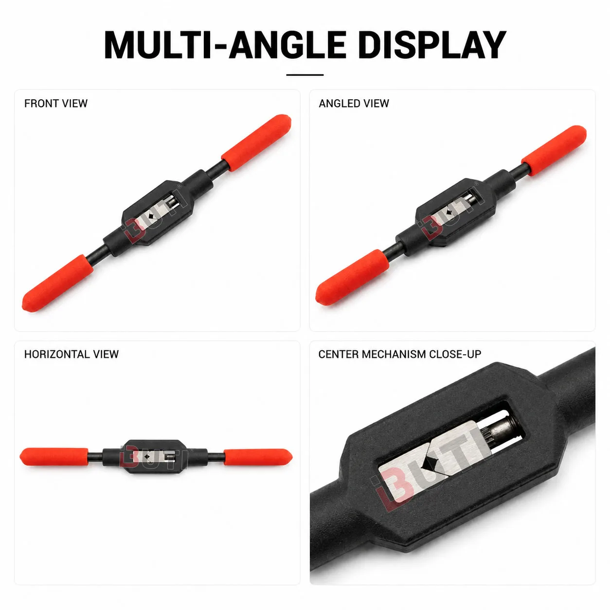 M1-M8 M3-M10 M5-M20 M13-M33 Hand Tap Wrench Hardened T-shaped Adjustable Teeth Attacker Lathe Tool Tapping Chuck Wrench Fixture
