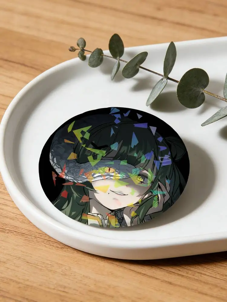 Anime Viola BanG Dream Mugendai Mewtype Round Badge Lapel Pins for Backpacks Briefcase Laser Brooch Clothes Gifts
