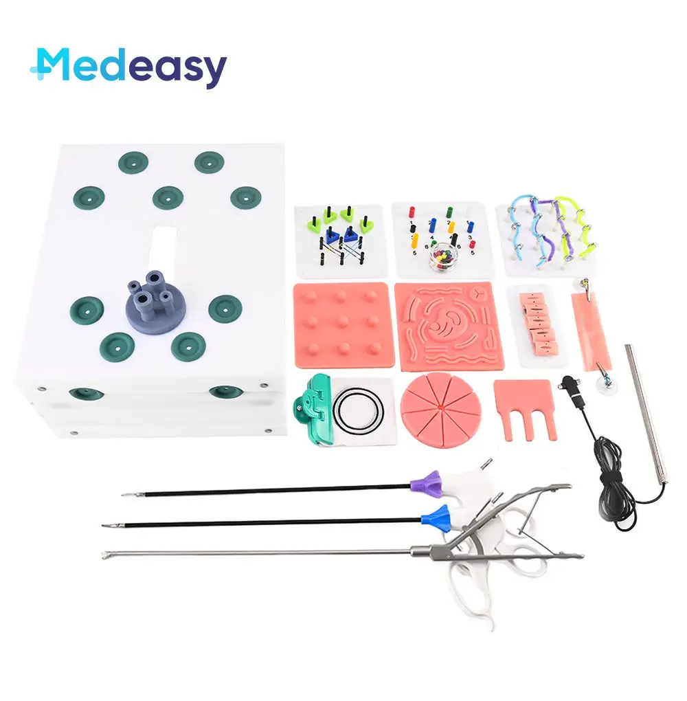 Laparoscopic Training Box Simulator Full Set With Endoscopic Camera Single Port Shape Laparoscopy Endo Trainer Model