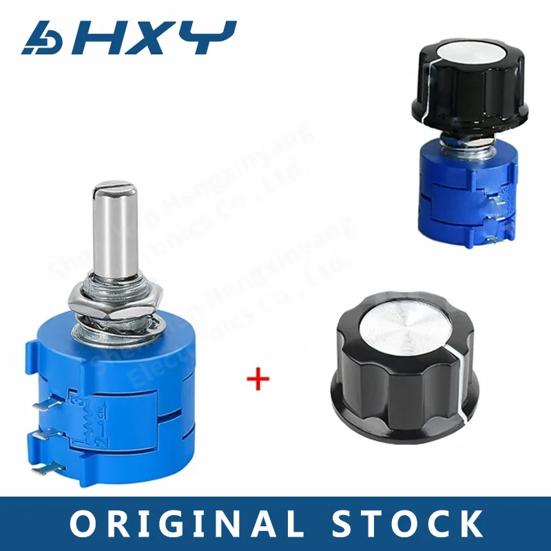 1Set 3590S 3590S-2 Precision Potentiometer  Knob 100R 200R 500R 1K 2K 5K 10K 20K 50K 100K Ohm Multi-turn potentiometer