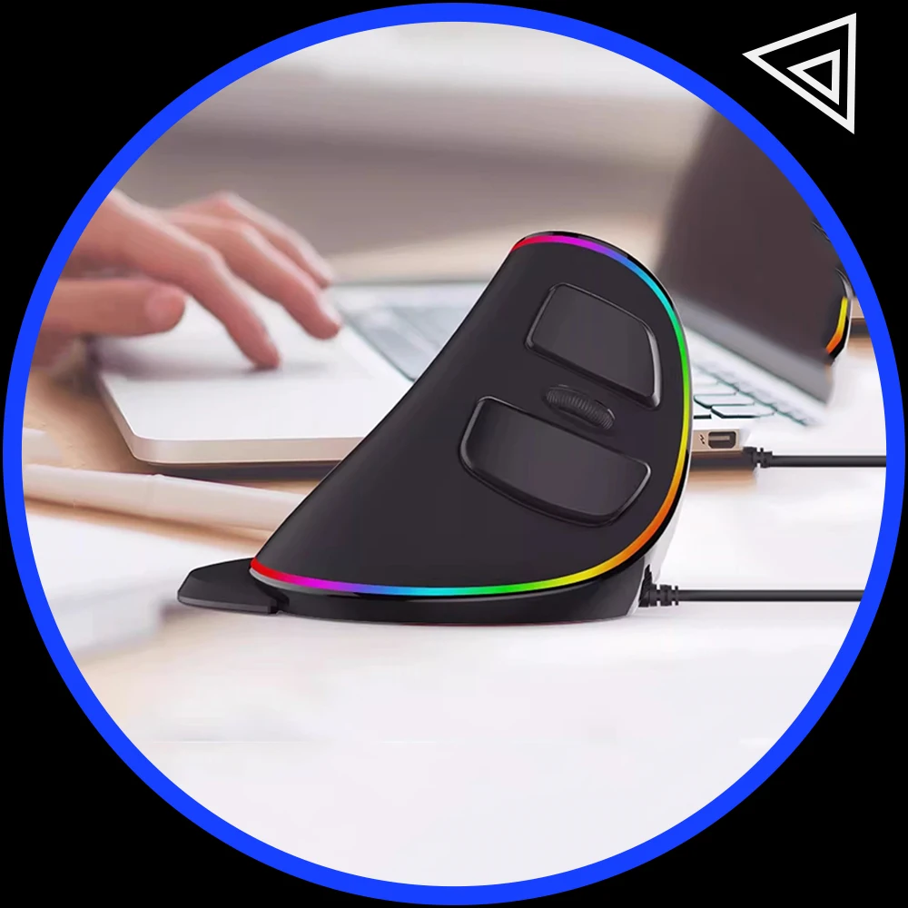 DELUX M618PLUS Mouse Kinesiology Office Work RGB Wireless Mouse Low Delay Mute Vertical Mouse For PC Accessories Gifts Gifts