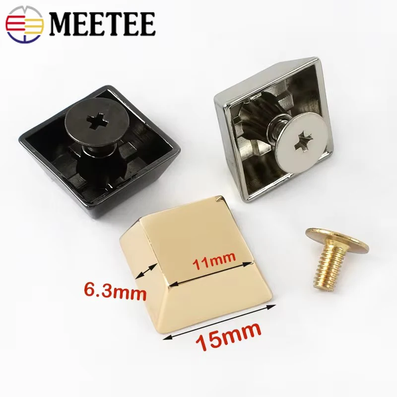 30/50Pcs Metal Buckles Bags Bottom Rivets Screw Handbag Decorative Feet Nails Purse Studs Snap DIY Leather Craft Accessories