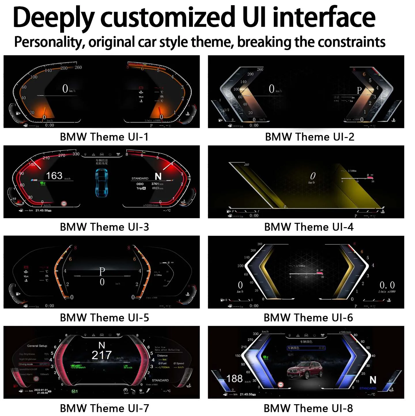 For BMW 3 Serles E90/E91/E92/E93 LCD Instrument display2005-2012 1280*720 carplay Speedometer Virtual Instrument