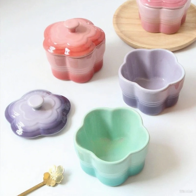 Cool Color Small Bowl Stew Cup Household Ceramic Stewed Eggs