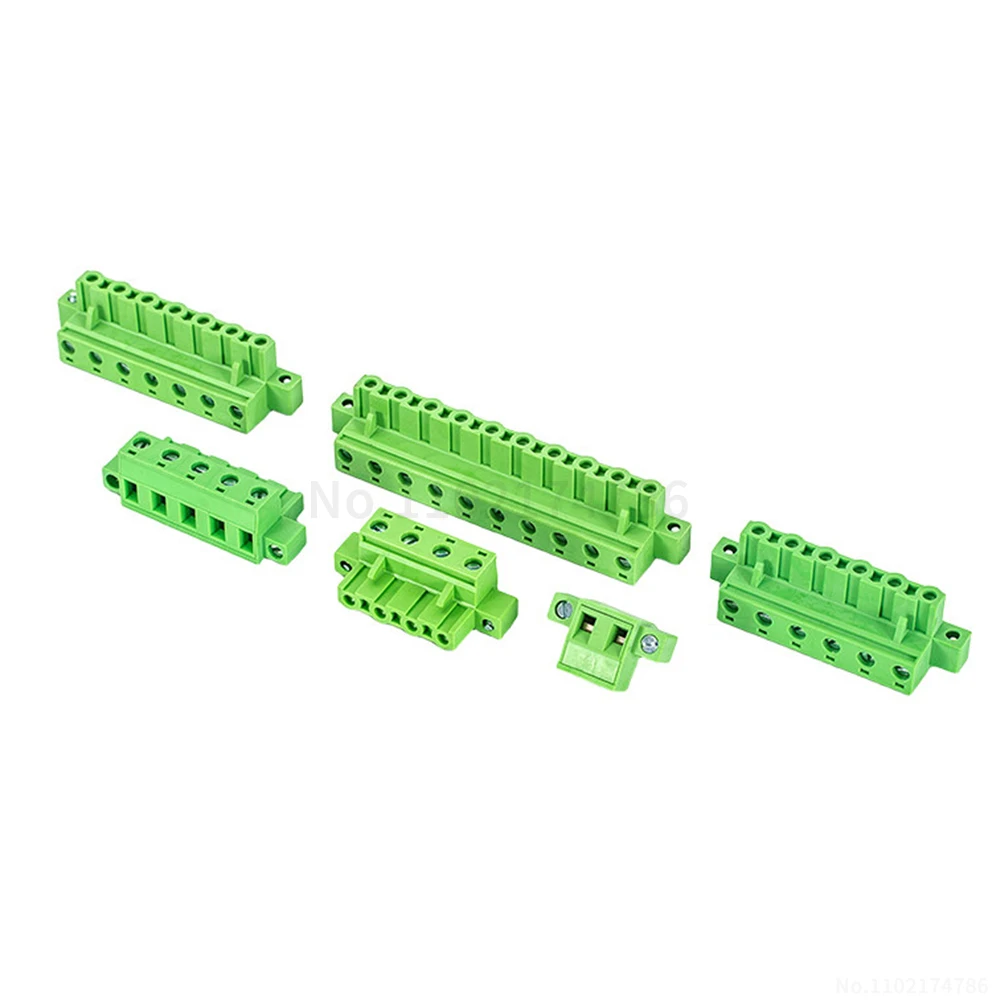 (1 pcs) 2EDGKM - 7.62mm pitch pluggable terminal block plug with lugs and screw holes KF 15EDGKM 7.62