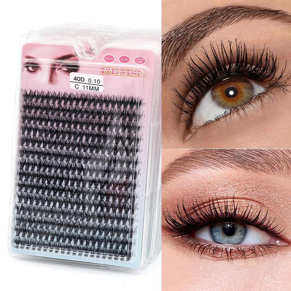 280/160/48Pcs Individual Lashes Cluster DIY Lash Clusters 10D 20D 30D 40D D Curl 9-16mm Cluster Lash Individual Eyelashes Lashes