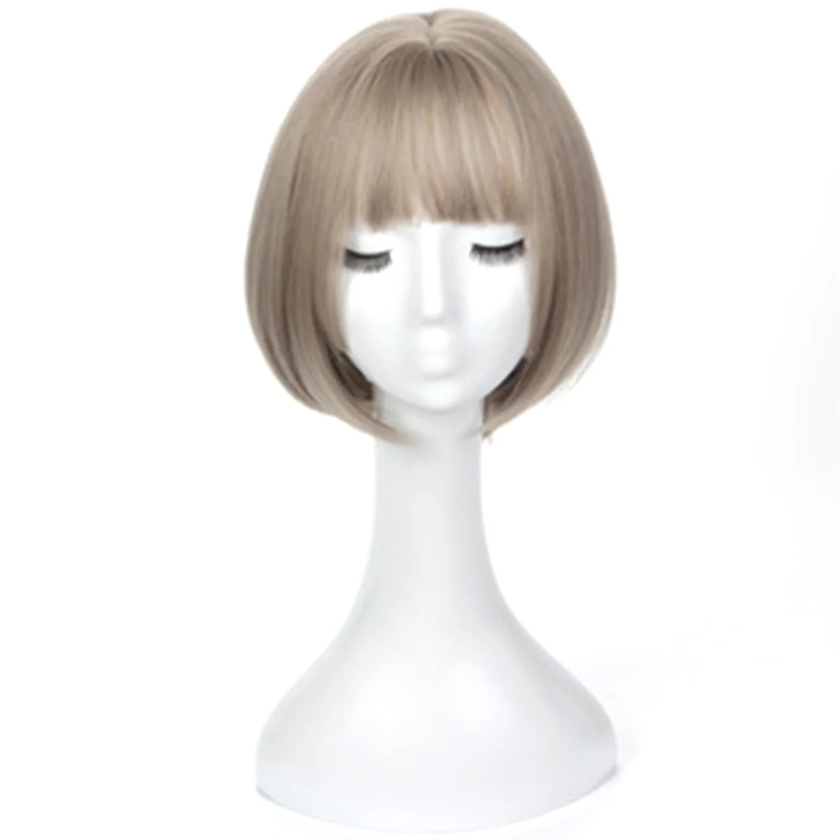 Parrucca Bob Bobo parrucca per le donne, parrucca corta dall'aspetto naturale, parrucca dritta per principianti per le versioni quotidiane della corea grigio