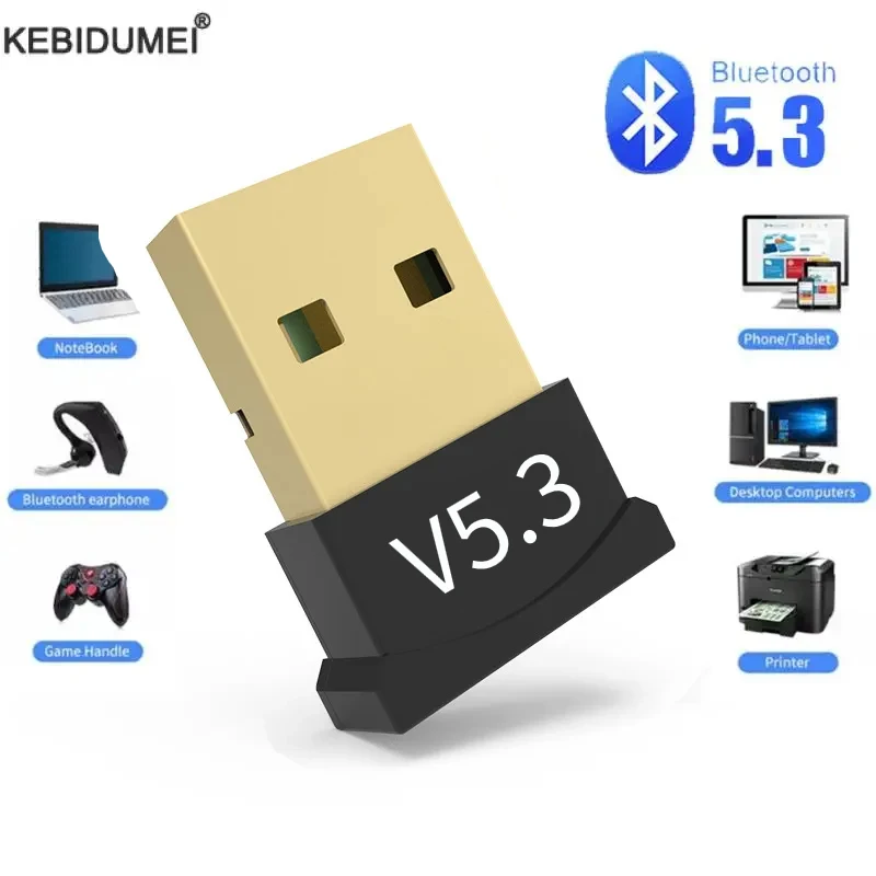 Adaptateur USB sans fil Bluetooth 5.3, transmetteur, récepteur, audio, dongle pour ordinateur PC portable