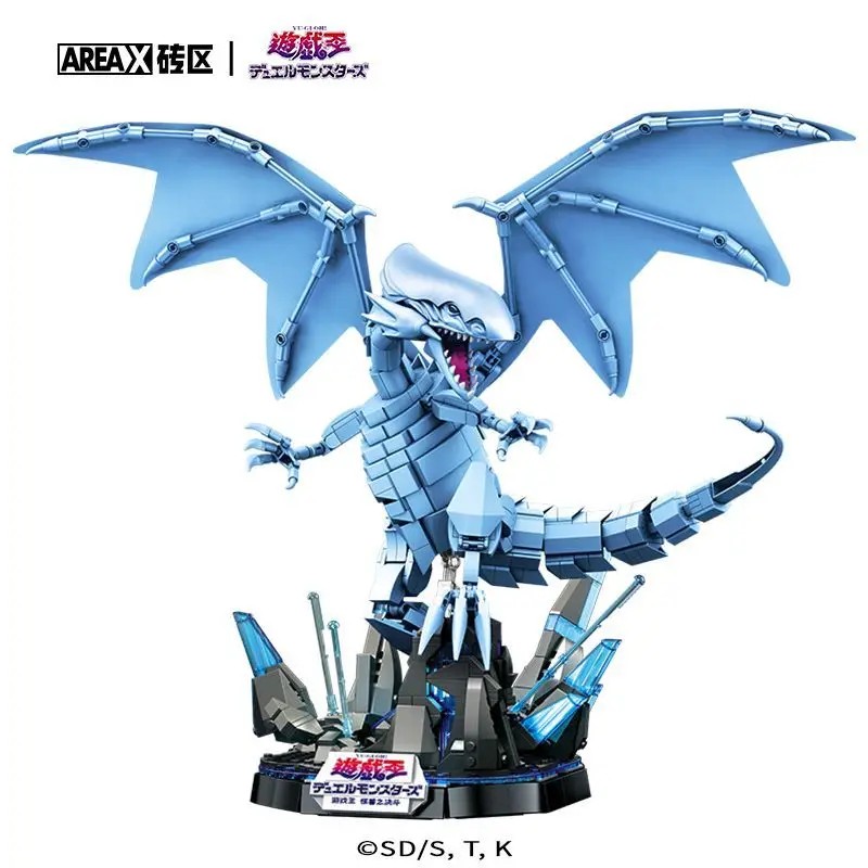 

AREAX Yu-Gi-Oh! Blue-Eyes White Dragon Anime Game Jigsaw Movable Model Desktop Decorations children Toys Collection Gifts