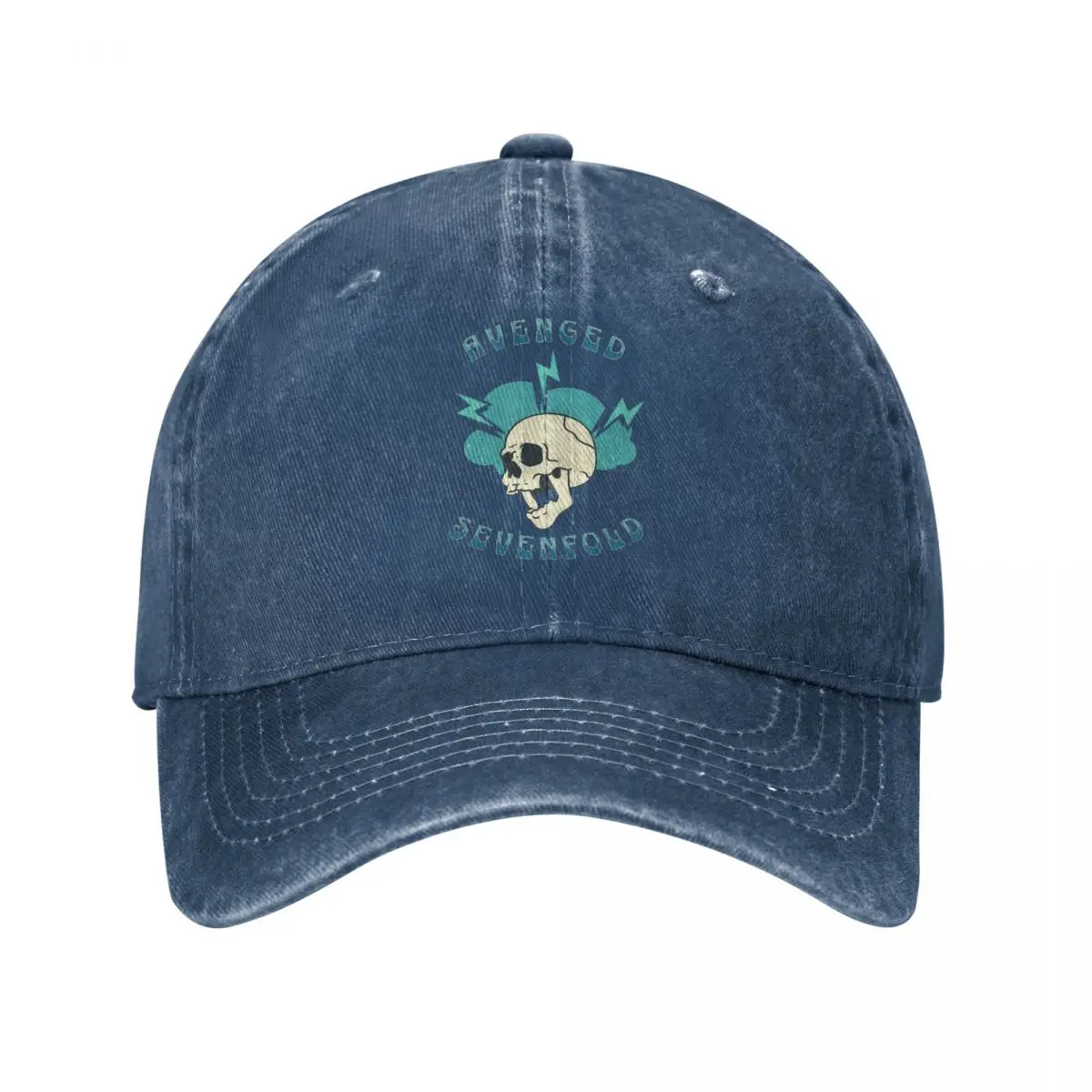 Vintage A7x Skull Trucker Hat Unisex Distressed Denim Casquette Dad Hat Post Punk Avenged Sevenfold All Seasons Travel Hats Cap