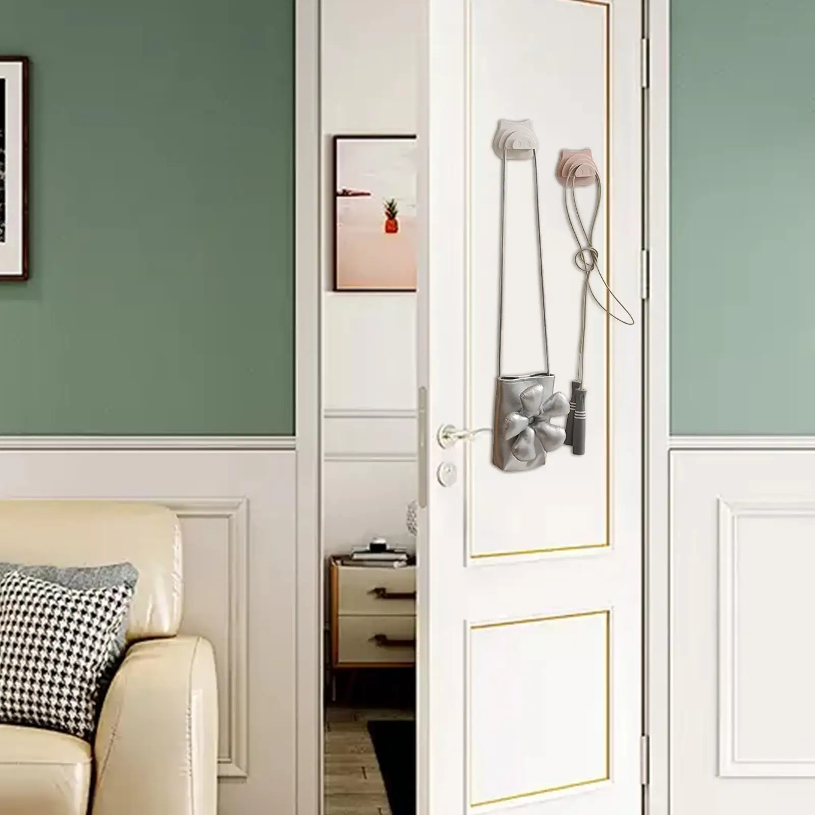 

Милые мультяшные настенные крючки, кабель для передачи данных, декоративный держатель с 3 слотами, многофункциональные домашние настенные вешалки для спальни для гостиной