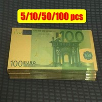 5~100pcs Fake Euro 100 Euro Bill Fake Money European Banknote 100 Euro Gold Banknotes Gifts Collection