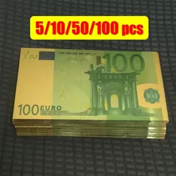 5~100pcs 100 Euro Fake Euro Bill Fake Money European Banknote 100 Euro Gold Banknotes Gifts Collection