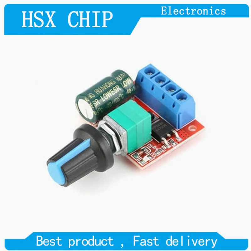 5A 90W PWM 12V DC Motor Speed Controller Module DC-DC 4.5V-28V Adjustable Speed Regulator Control