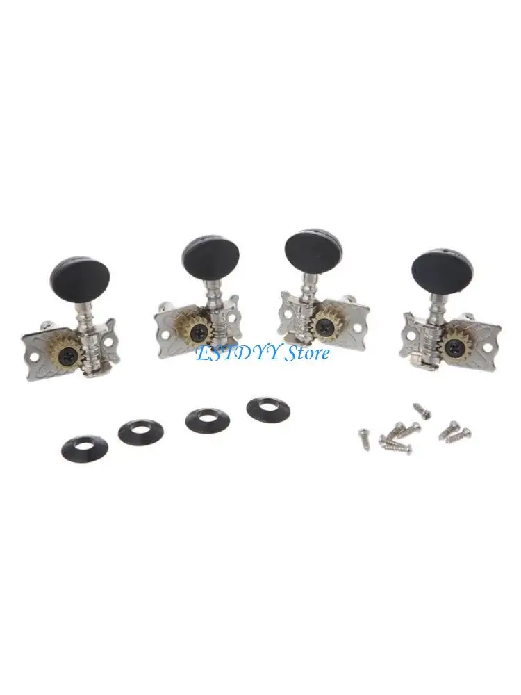 

G6DE Tuning Pegs Tuners Machine Heads 2R 2L for 4 String Ukulele Guitar Bass Parts