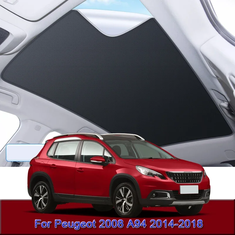 

For Peugeot 2008 A94 2014-2018 Car Electrostatic Adsorption Sunroof Sunshade Heat Insulation Skylight Sticker Auto Accessories