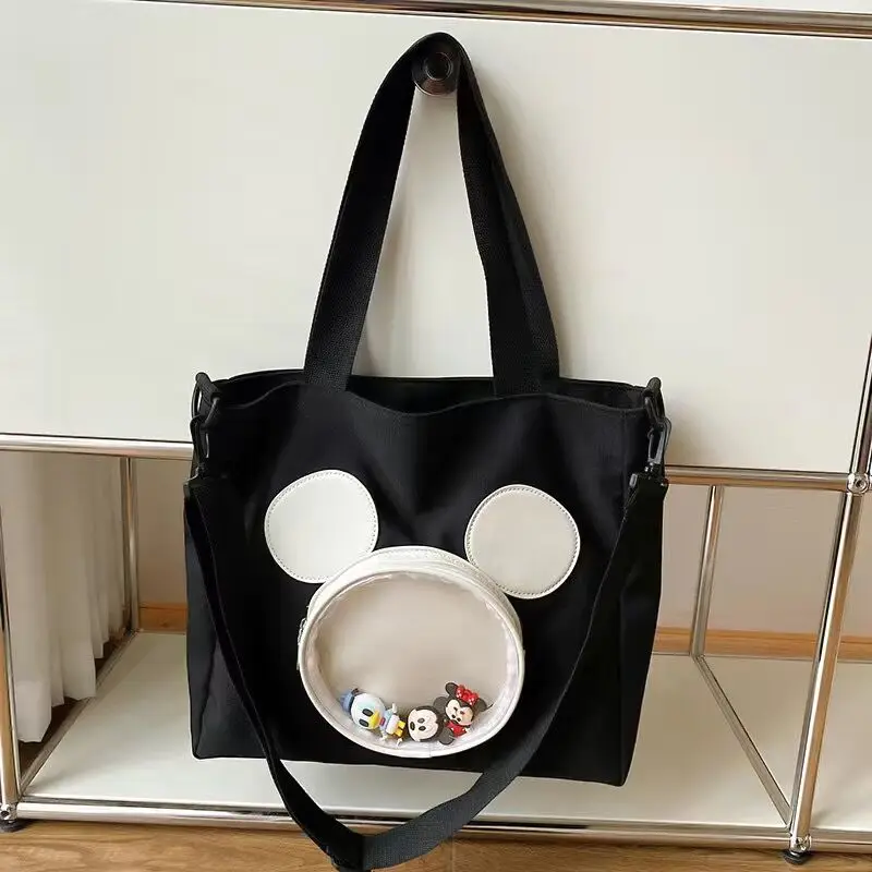 New Disney  cartoon wemen 3D Mickey Minnie Bag Outdoor Shopping Large Capacity Baby Handbag Big lady Shopping Bag