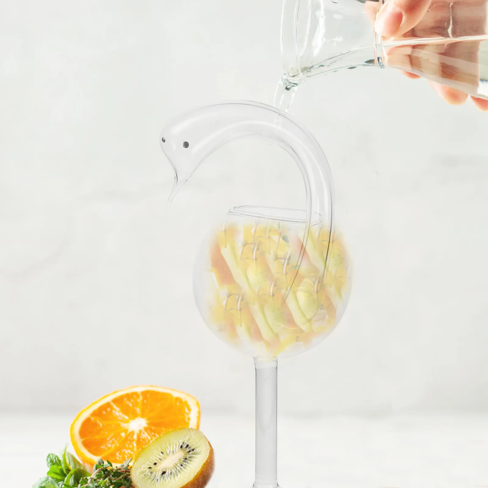 Swan Shape Cocktail Glass 178Ml Creative Wine Glass Bar Pub Martini Mojito Glasses Party Drinking Cup Mojito Glasses