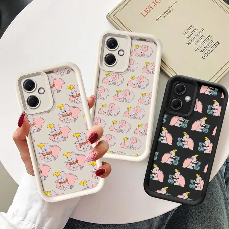 Disney Cute Elephant Dumbo Phone case for Redmi Note 12 13 5G 10Pro cases 11 10 12S 13pro 4G 11S 12ProPlus fundas 11Pro Cover