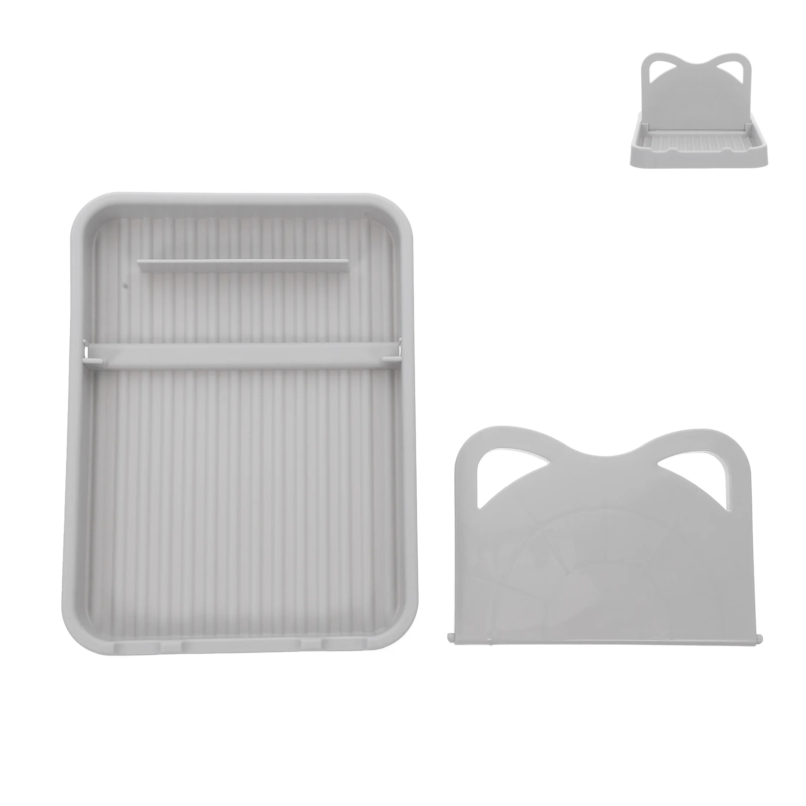 

Pot Lid Rack Spoon Holder Cutting Board Organizer Kitchen Counter Top Storage Stand Foldable Wall Mount ABS Material