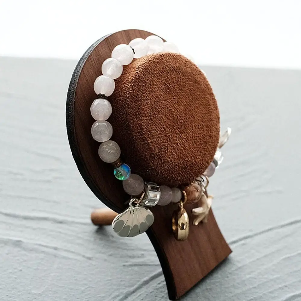 

Portable Wood Bracelet Tray Necklace Storage Case Bracelet Display Rack Organizer Ornaments Hand Jewelry Holder Women