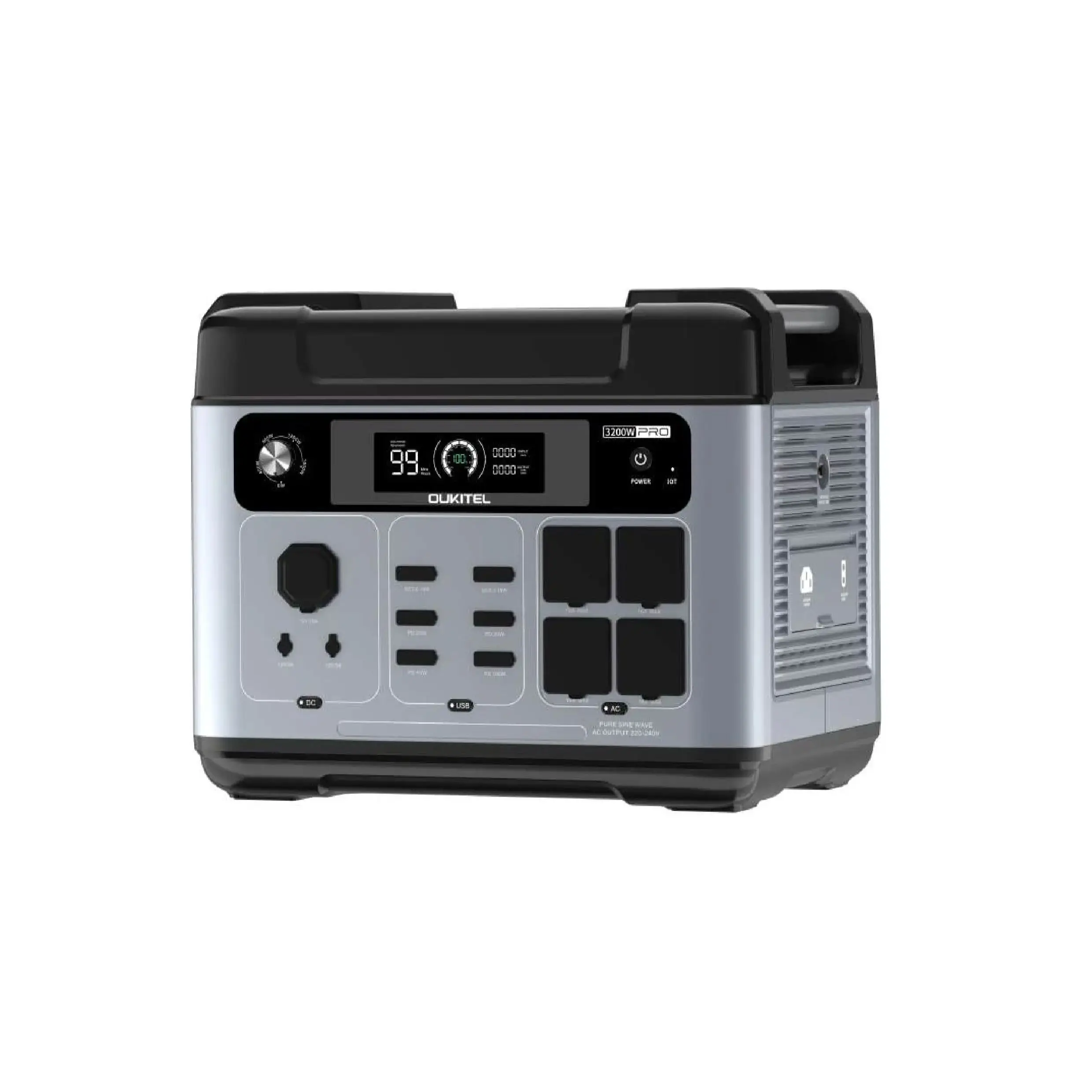 OUKITEL P2001E Pro Tragbare Powerstation 3200W Ausgangsleistung 2048Wh LiFePO4 Familien-Outdoor-Camping Notstromversorgung Mobile Stromversorgung